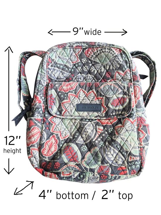 Vera Bradley NWOT Small Nomadic Floral Print Backpack Soft Pastel Colors main image 9